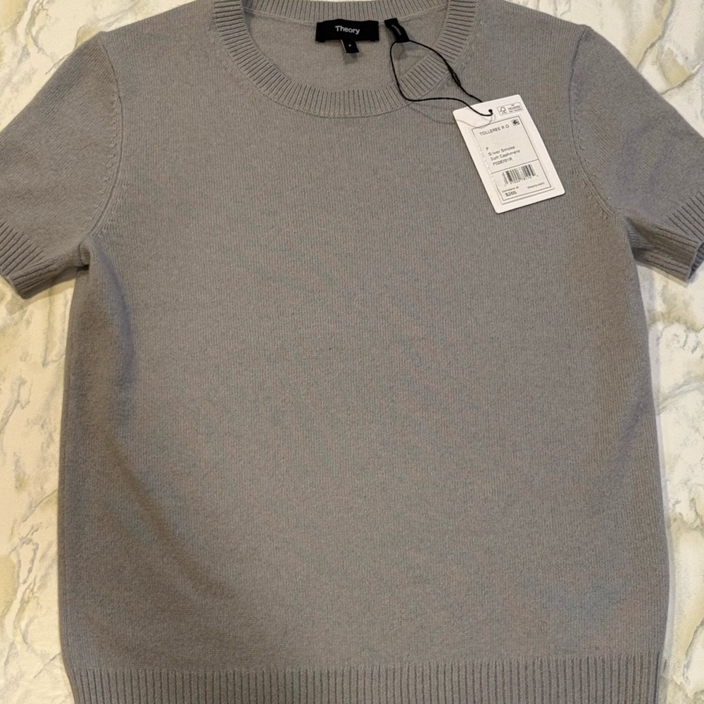 Theory Tolleree Cashmere Sweater Silver Smoke Size XS / P